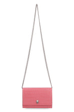 Load image into Gallery viewer, Skull croco-print leather clutch