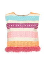 Load image into Gallery viewer, Striped cotton crop top