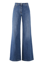 Load image into Gallery viewer, High-waist wide-leg jeans
