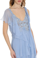 Load image into Gallery viewer, Ruffled georgette long dress
