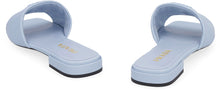 Load image into Gallery viewer, Leather slides with logo
