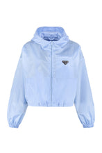 Load image into Gallery viewer, Hooded Re-Nylon cropped jacket
