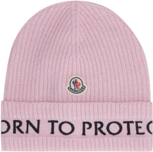 Load image into Gallery viewer, Moncler Born to Protect - Ribbed knit beanie

