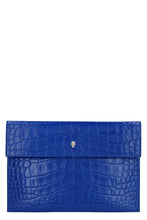 Load image into Gallery viewer, Skull croco-print leather flat pouch
