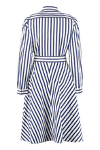 Load image into Gallery viewer, Striped cotton shirtdress
