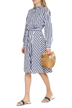 Load image into Gallery viewer, Striped cotton shirtdress
