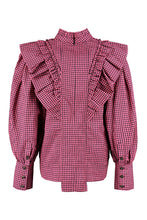 Load image into Gallery viewer, Gingham motif shirt
