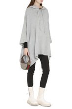 Load image into Gallery viewer, Hooded wool poncho
