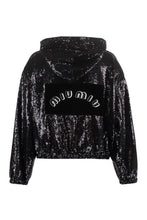 Load image into Gallery viewer, Sequin full-zip sweatshirt

