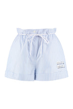 Load image into Gallery viewer, Striped cotton shorts
