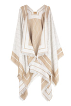 Load image into Gallery viewer, Jacquard shawl with frayed edges
