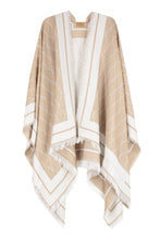 Load image into Gallery viewer, Jacquard shawl with frayed edges
