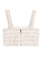 Load image into Gallery viewer, Lurex tweed cropped top

