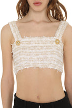 Load image into Gallery viewer, Lurex tweed cropped top
