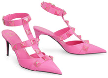 Load image into Gallery viewer, Valentino Garavani - Roman Studs leather slingback pumps
